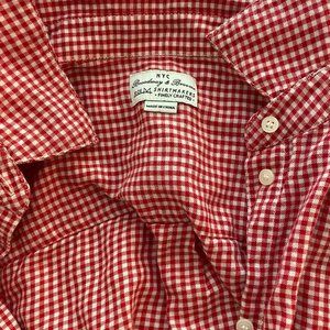 MADEWELL BROADWAY & BROOME Red Flannel Plaid